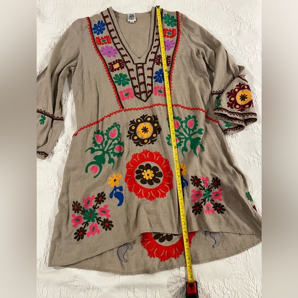 Ivy Jane boho dress with fun embroidery detail, large - Picture 5 of 9